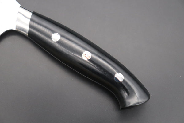Takeshi Saji Bunka SNRD-4B Bunka 180mm Takeshi Saji R-2 Custom Diamond Damascus Wild Series New Design SNRD-4B Bunka180mm (7 inch, Black Linen Micarta Handle)