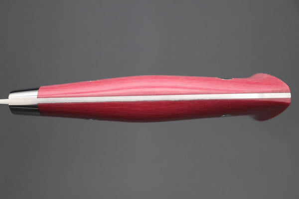 Takeshi Saji Bunka Takeshi Saji SRS-13 Custom Series Bunka 175mm (6.8 inch, Red & White Linen Micarta Handle)