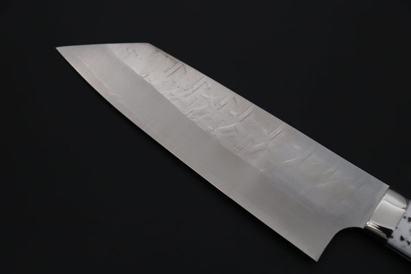 Takeshi Saji Bunka Takeshi Saji SRS-13 Hammer Forged, Custom Handmade Handle Series TS-12 Bunka 175mm (6.8 inch, White Corian Handle)