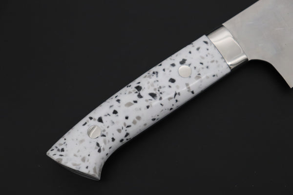 Takeshi Saji Bunka Takeshi Saji SRS-13 Hammer Forged, Custom Handmade Handle Series TS-12 Bunka 175mm (6.8 inch, White Corian Handle)
