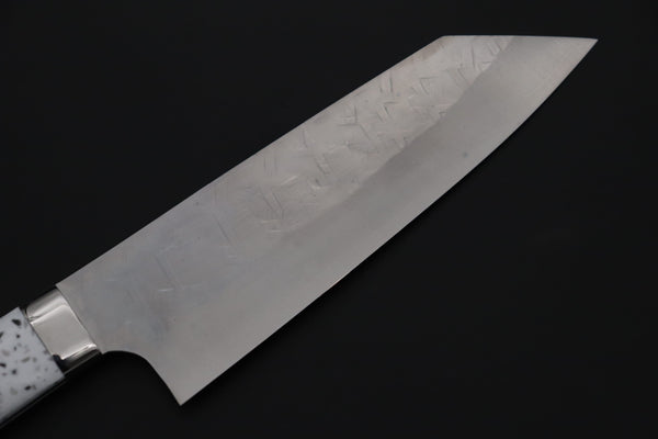 Takeshi Saji Bunka Takeshi Saji SRS-13 Hammer Forged, Custom Handmade Handle Series TS-12 Bunka 175mm (6.8 inch, White Corian Handle)