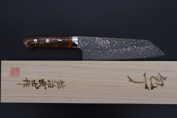 Takeshi Saji Bunka Takeshi Saji SUMMIT ― Limited Edition Custom Series SMT-1048 VG-10W Multi-Colored Golden-Rainbow Damascus Bunka 175mm (6.8 Inch)
