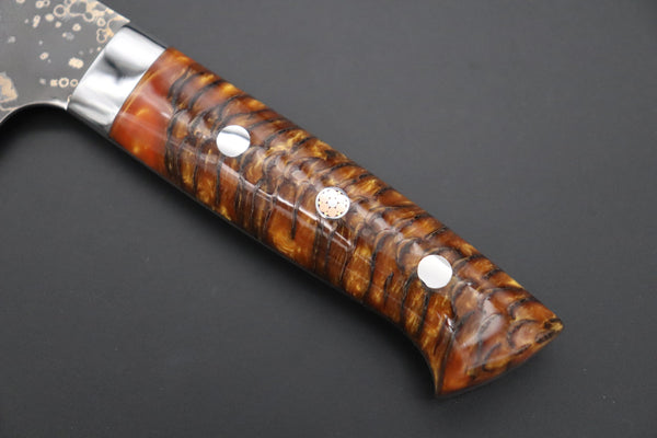 Takeshi Saji Bunka Takeshi Saji SUMMIT ― Limited Edition Custom Series SMT-1048 VG-10W Multi-Colored Golden-Rainbow Damascus Bunka 175mm (6.8 Inch)