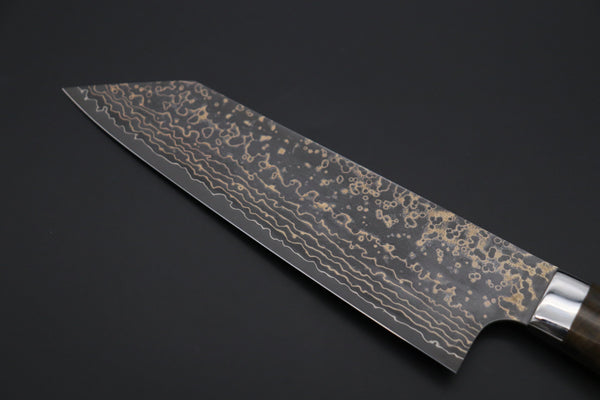 Takeshi Saji Bunka Takeshi Saji SUMMIT ― Limited Edition Custom Series SMT-1078 VG-10W Multi-Colored Golden-Rainbow Damascus Bunka 175mm (6.8 Inch)
