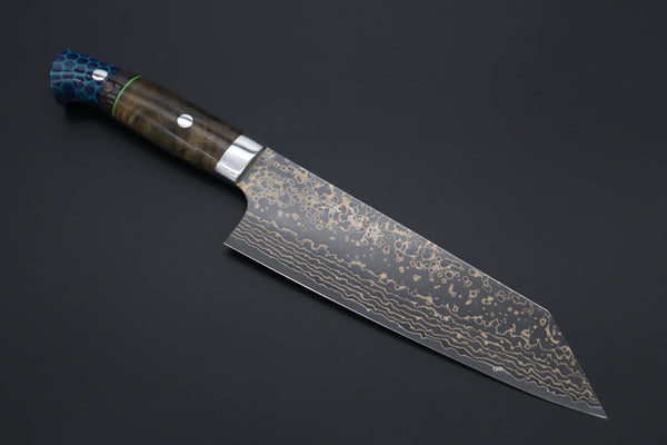 Takeshi Saji Bunka Takeshi Saji SUMMIT ― Limited Edition Custom Series SMT-1078 VG-10W Multi-Colored Golden-Rainbow Damascus Bunka 175mm (6.8 Inch)
