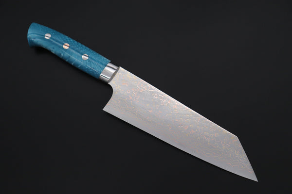 Takeshi Saji Bunka Takeshi Saji SUMMIT ― Limited Edition Custom Series SMT-1121 VG-10W磨 Multi-Colored Golden-Rainbow Damascus Bunka 175mm (6.8 Inch)