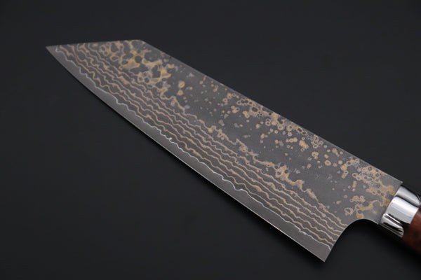 Takeshi Saji Bunka Takeshi Saji SUMMIT ― Limited Edition Custom Series SMT-1149 VG-10W Multi-Colored Golden-Rainbow Damascus Bunka 175mm (6.8 Inch)