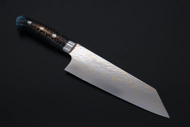 Takeshi Saji Bunka Takeshi Saji SUMMIT ― Limited Edition Custom Series SMT-1165 VG-10W磨 Multi-Colored Golden-Rainbow Damascus Bunka 175mm (6.8 Inch)