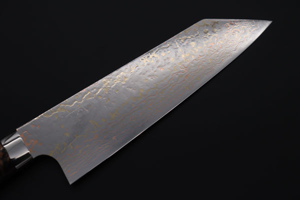 Takeshi Saji Bunka Takeshi Saji SUMMIT ― Limited Edition Custom Series SMT-1166 VG-10W磨 Multi-Colored Golden-Rainbow Damascus Bunka 175mm (6.8 Inch)