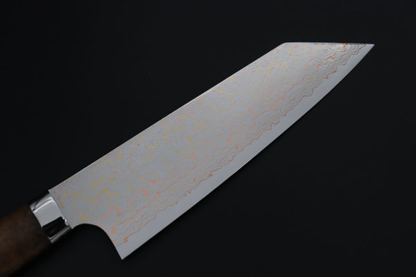 Takeshi Saji Bunka Takeshi Saji SUMMIT ― Limited Edition Custom Series SMT-1207 VG-10W磨 Multi-Colored Golden-Rainbow Damascus Bunka 175mm (6.8 Inch)
