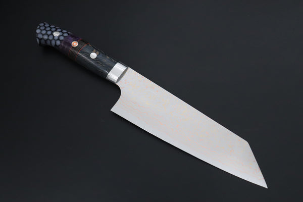 Takeshi Saji Bunka Takeshi Saji SUMMIT ― Limited Edition Custom Series SMT-1208 VG-10W磨 Multi-Colored Golden-Rainbow Damascus Bunka 175mm (6.8 Inch)