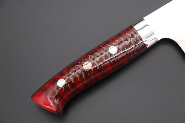 Takeshi Saji Bunka Takeshi Saji SUMMIT ― Limited Edition Custom Series SMT-985 VG-10W磨 Multi-Colored Golden-Rainbow Damascus Bunka 175mm (6.8 Inch)
