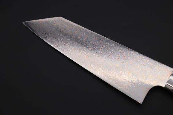Takeshi Saji Bunka Takeshi Saji SUMMIT ― Limited Edition Custom Series SMT-985 VG-10W磨 Multi-Colored Golden-Rainbow Damascus Bunka 175mm (6.8 Inch)