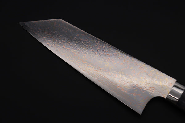 Takeshi Saji Bunka Takeshi Saji SUMMIT ― Limited Edition Custom Series SMT-987 VG-10W磨 Multi-Colored Golden-Rainbow Damascus Bunka 175mm (6.8 Inch)