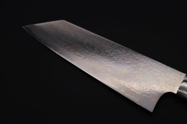 Takeshi Saji Bunka Takeshi Saji SUMMIT ― Limited Edition Custom Series SMT-988 VG-10W磨 Multi-Colored Golden-Rainbow Damascus Bunka 175mm (6.8 Inch)