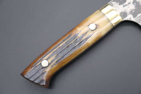 Takeshi Saji Bunka ST-2B Bunka 175mm (6.8 inch) / Stag Bone Handle Takeshi Saji VG-10 Custom Damascus Wild Series Bunka 175mm (6.8 inch, Stag Bone Handle)