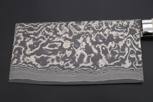 Takeshi Saji Chinese Cleaver Takeshi Saji VG-10 Custom Damascus Chinese Cleaver (Stag Bone Handle)