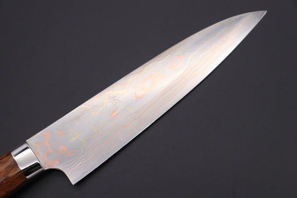 Takeshi Saji Gyuto Master Saji Rainbow Damascus Series Gyuto (180mm to 270mm, 4 Sizes, Ironwood Handle)