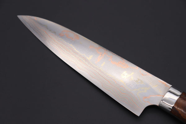 Takeshi Saji Gyuto Master Saji Rainbow Damascus Series Gyuto (180mm to 270mm, 4 Sizes, Ironwood Handle)