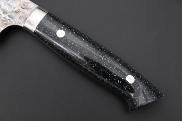 Takeshi Saji Gyuto TS-16 Gyuto240mm (9.4inch) “Ocean Sunshine”: Takeshi Saji VG-10 Hammered Damascus Series TS-16 Gyuto 240mm (9.4 Inch, Black Dupont Corian Handle)