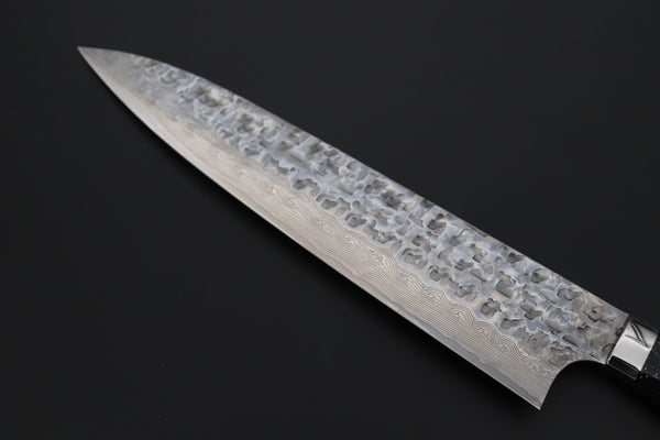 Takeshi Saji Gyuto TS-16 Gyuto240mm (9.4inch) “Ocean Sunshine”: Takeshi Saji VG-10 Hammered Damascus Series TS-16 Gyuto 240mm (9.4 Inch, Black Dupont Corian Handle)