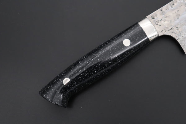 Takeshi Saji Gyuto TS-16 Gyuto240mm (9.4inch) “Ocean Sunshine”: Takeshi Saji VG-10 Hammered Damascus Series TS-16 Gyuto 240mm (9.4 Inch, Black Dupont Corian Handle)