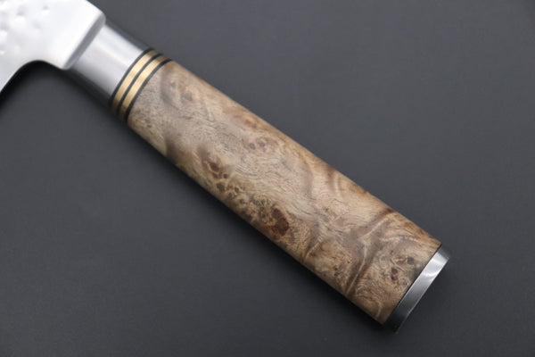Takeshi Saji Gyuto Takeshi Saji Nature Series — Hammer Forged R-2 Gyuto (210mm or 240mm, 2 Sizes, Quince Burl Wood Handle)