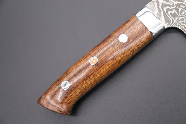 Takeshi Saji Gyuto Takeshi Saji R-2 Custom Black Damascus Wild Series Gyuto (180mm to 270mm, 4 sizes, Ironwood Handle)