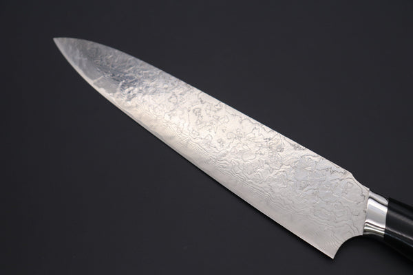 Takeshi Saji Gyuto Takeshi Saji R-2 Custom Diamond Damascus Wild Series New Design Gyuto (210mm and 240mm, Black Linen Micarta Handle)