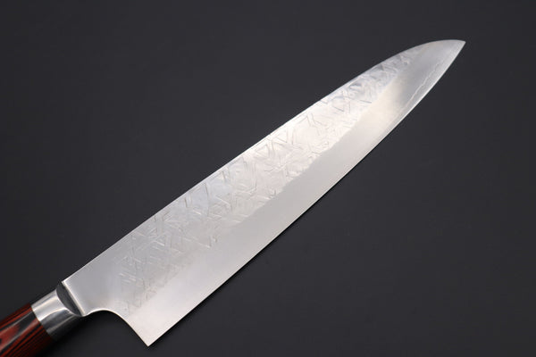 Takeshi Saji Gyuto Takeshi Saji SRS-13 "ARC" Gyuto (210mm and 240mm, 2 Sizes, Red-Pakka Wood Handle)