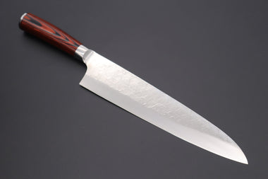 Takeshi Saji Gyuto Takeshi Saji SRS-13 "ARC" Gyuto (210mm and 240mm, 2 Sizes, Red-Pakka Wood Handle)