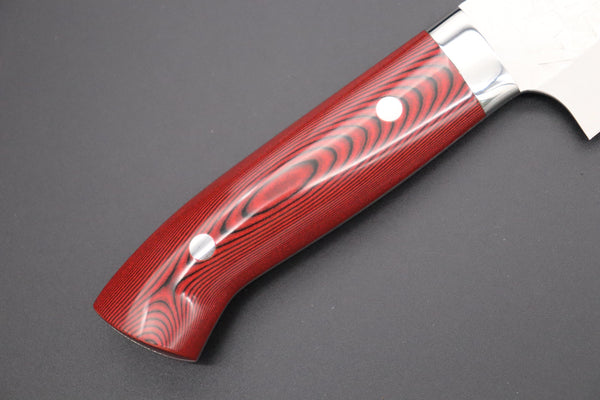 Takeshi Saji Gyuto Takeshi Saji SRS-13 Custom Series Gyuto (210mm and 240mm, 2 Sizes, Red & Black Linen Micarta Handle)