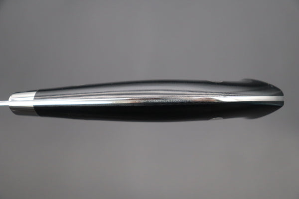 Takeshi Saji Gyuto Takeshi Saji SRS-13 Hammer Forged, Custom Handmade Handle Series "Designed By Nomura" Gyuto (210mm and 240mm,2 Sizes, Black Linen Micarta Handle)