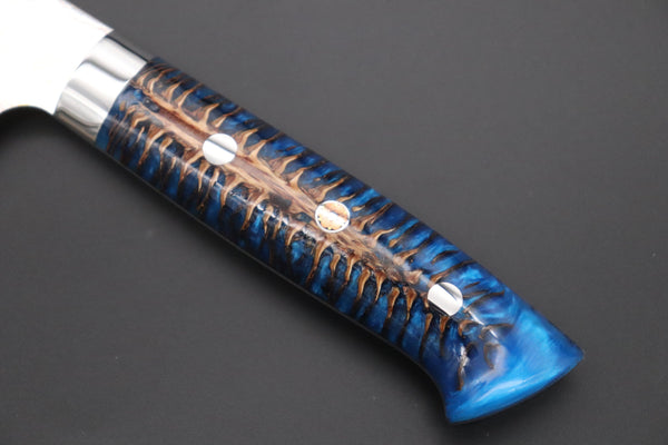 Takeshi Saji Gyuto Takeshi Saji SUMMIT ― Limited Edition Custom Series SMT-1001 VG-10W磨 Multi-Colored Golden-Rainbow Damascus Gyuto 210mm (8.2 Inch)