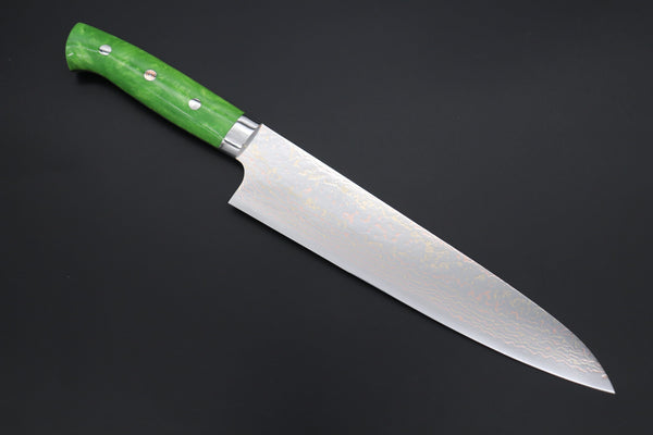 Takeshi Saji Gyuto Takeshi Saji SUMMIT ― Limited Edition Custom Series SMT-1132 VG-10W磨 Multi-Colored Golden-Rainbow Damasto 240mm (9.4 Inch)