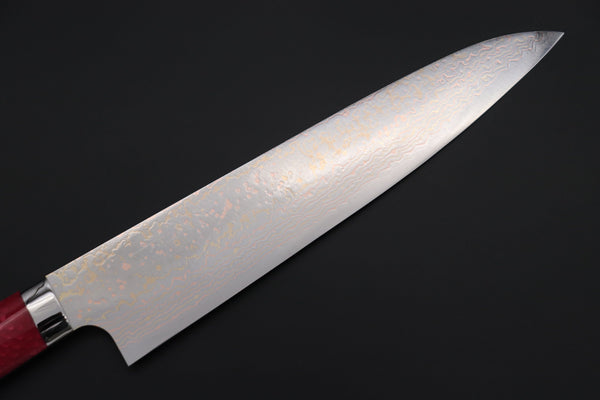 Takeshi Saji Gyuto Takeshi Saji SUMMIT ― Limited Edition Custom Series SMT-1134 VG-10W磨 Multi-Colored Golden-Rainbow Damasto 240mm (9.4 Inch)