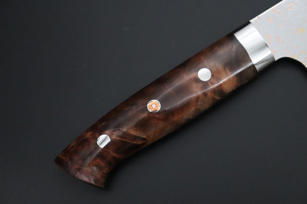 Takeshi Saji Gyuto Takeshi Saji SUMMIT ― Limited Edition Custom Series SMT-1192 VG-10W磨 Multi-Colored Golden-Rainbow Damascus Gyuto 240mm (9.4 Inch)