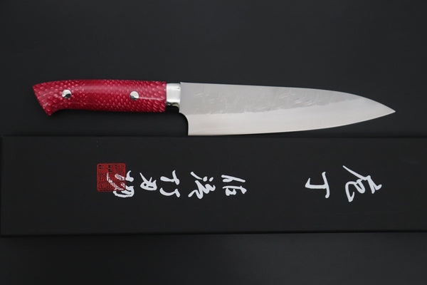 Takeshi Saji Gyuto Takeshi Saji SUMMIT ― Limited Edition Custom Series SMT-1238 SRS-13 Hammer Forged Gyuto 180mm (7 Inch)