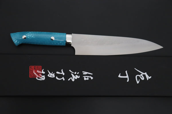Takeshi Saji Gyuto Takeshi Saji SUMMIT ― Limited Edition Custom Series SMT-1239 SRS-13 Hammer Forged Gyuto 180mm (7 Inch)