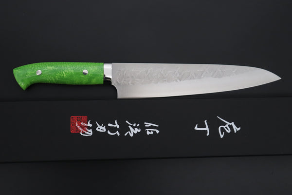 Takeshi Saji Gyuto Takeshi Saji SUMMIT ― Limited Edition Custom Series SMT-1246 SRS-13 Hammer Forged Gyuto 240mm (9.4 Inch)