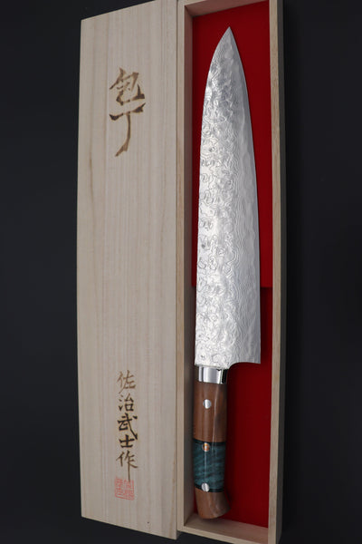 Takeshi Saji Gyuto Takeshi Saji SUMMIT ― Limited Edition Custom Series SMT-363 R-2 Custom Damascus Gyuto 270mm (10.6 Inch)