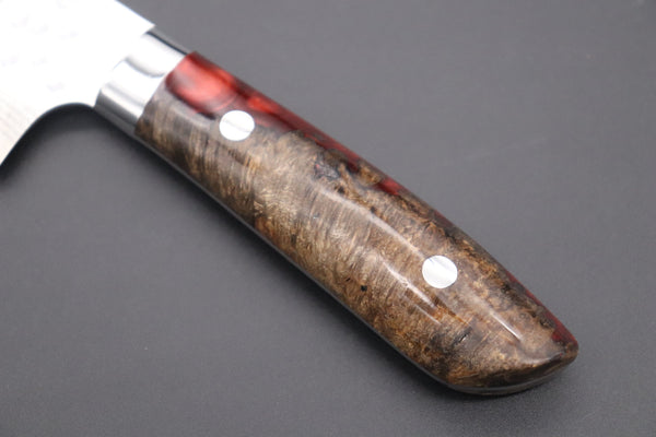 Takeshi Saji Gyuto SMT-629 Kiritsuke Gyuto 180mm (7 inch) Takeshi Saji SUMMIT ― Limited Edition Custom Series SMT-629 SRS-13 Custom Hammered Tsuchime Damascus Kiritsuke Gyuto 180mm (7 Inch)