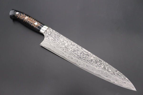 Takeshi Saji Gyuto Takeshi Saji SUMMIT ― Limited Edition Custom Series SMT-806 R-2 Custom Damascus Gyuto 240mm (9.4 Inch)