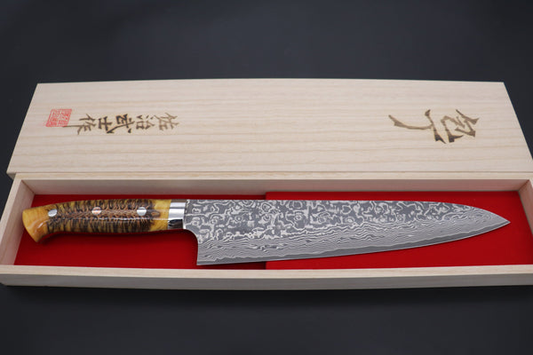 Takeshi Saji Gyuto Takeshi Saji SUMMIT ― Limited Edition Custom Series SMT-811 R-2 Custom Damascus Gyuto 240mm (9.4 Inch)