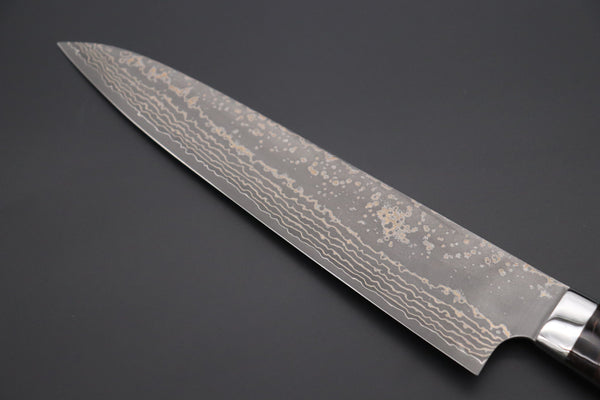 Takeshi Saji Gyuto Takeshi Saji SUMMIT ― Limited Edition Custom Series SMT-967 VG-10W Multi-Colored Golden-Rainbow Damascus Gyuto 240mm (9.4 Inch)