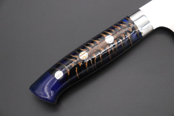 Takeshi Saji Gyuto Takeshi Saji SUMMIT ― Limited Edition Custom Series SMT-994 VG-10W磨 Multi-Colored Golden-Rainbow Damascus Gyuto 180mm (7 Inch)