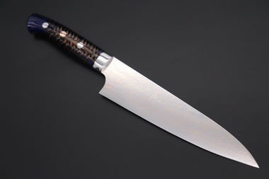Takeshi Saji Gyuto Takeshi Saji SUMMIT ― Limited Edition Custom Series SMT-994 VG-10W磨 Multi-Colored Golden-Rainbow Damascus Gyuto 180mm (7 Inch)