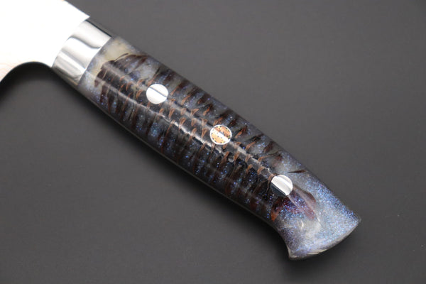 Takeshi Saji Gyuto Takeshi Saji SUMMIT ― Limited Edition Custom Series SMT-995 VG-10W磨 Multi-Colored Golden-Rainbow Damascus Gyuto 180mm (7 Inch)
