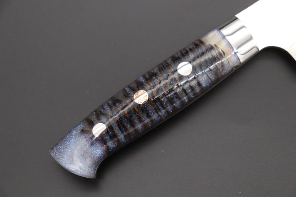 Takeshi Saji Gyuto Takeshi Saji SUMMIT ― Limited Edition Custom Series SMT-995 VG-10W磨 Multi-Colored Golden-Rainbow Damascus Gyuto 180mm (7 Inch)