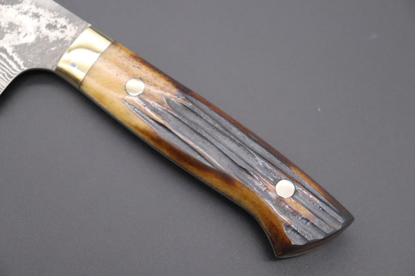Takeshi Saji Gyuto Takeshi Saji VG-10 Custom Damascus Wild Series Gyuto (180mm to 270mm, 4 sizes, Stag Bone Handle)
